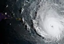 Hurricane Irma, the most powerful Atlantic hurricane ever recorded, moves westward towards Florida. Photo credit: NOAA