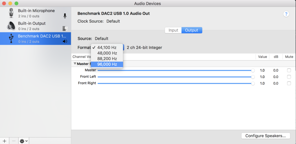 Using the Monoprice USB extender, the Benchmark DAC3 would only stay in its USB 1.0 mode and support audio files up to 24-bit/96kHz even though its capable of 24-bit/192kHz