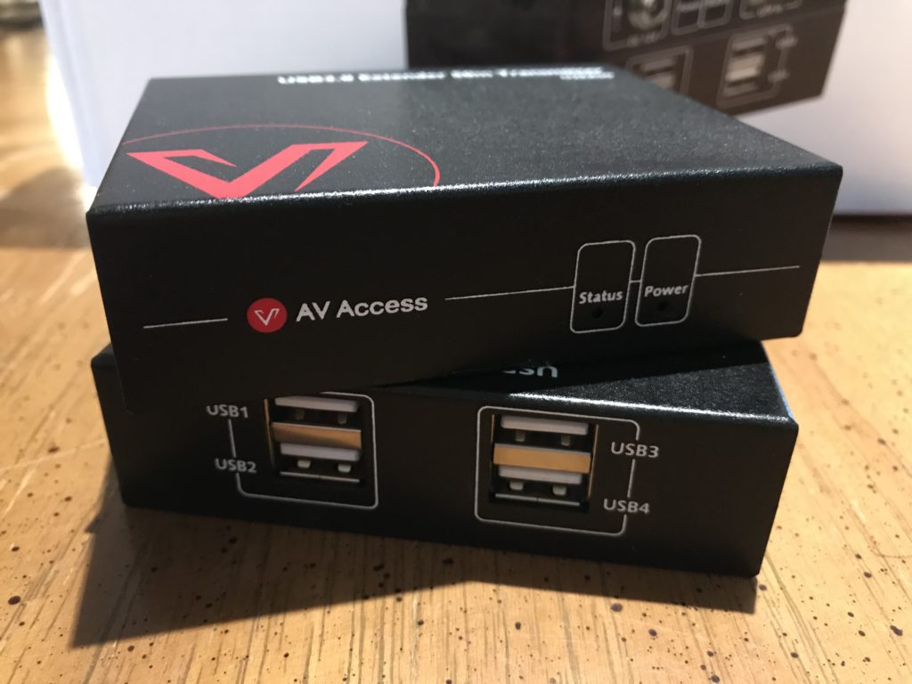 The AV Access will extend USB 2.0 signals over 150 feet.