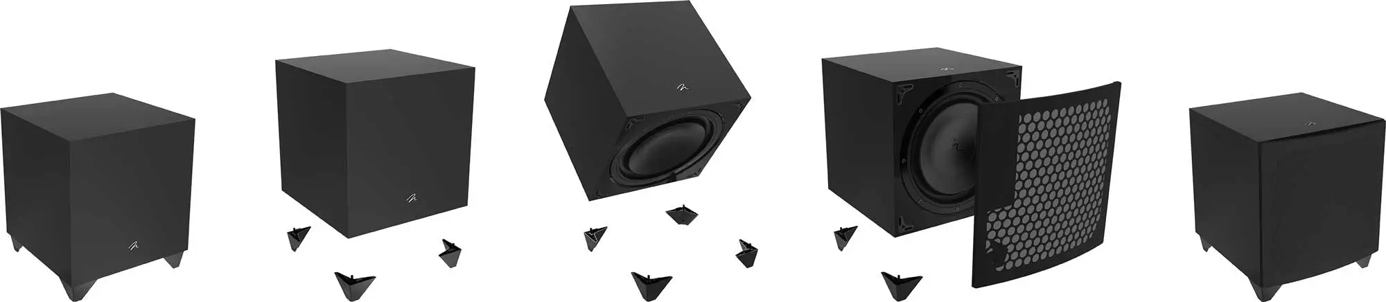 MartinLogan’s Dynamo 1100X can be set in either down-firing or front-firing configurations.